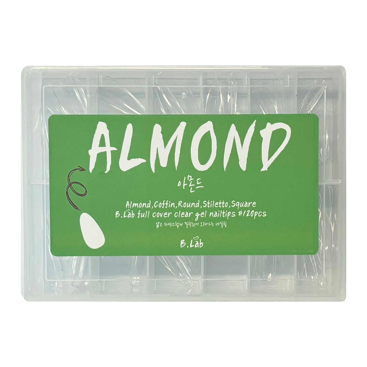 full cover clear gel nailtips (5 shapes)