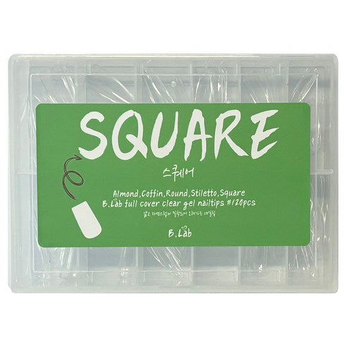 full cover clear gel nailtips (5 shapes)