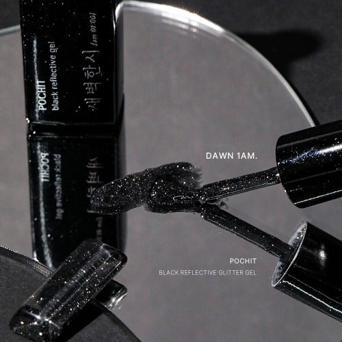 Black Reflective Glitter Gel