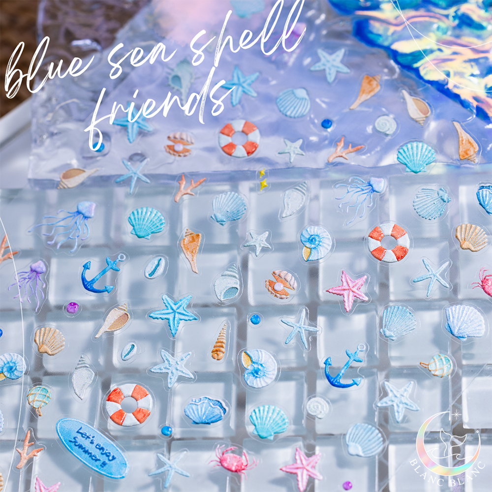 blue sea shell friends
