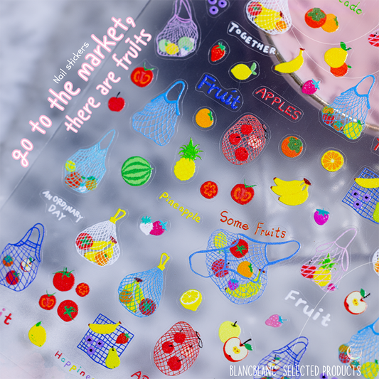 go to the market, there are fruits