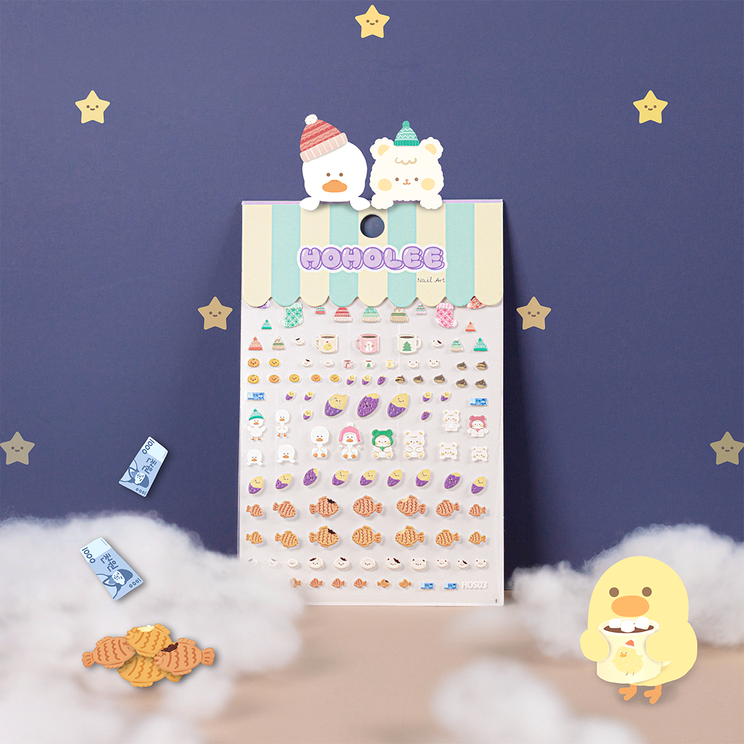Winter Nail Stickers - It's Okay Series (3 types)