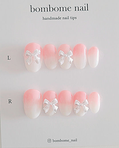 Strawberry Milk Bow Ombre