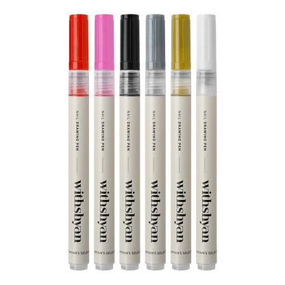 Nail Drawing Pen Set (6 Colors)
