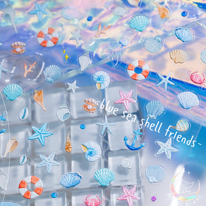 blue sea shell friends