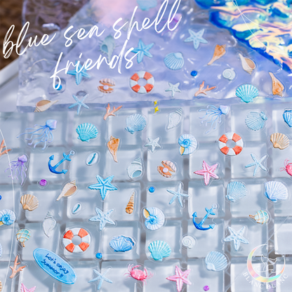 blue sea shell friends