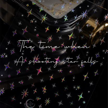 The time when a shooting star falls