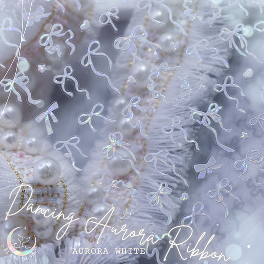 White Dancing Aurora Ribbon