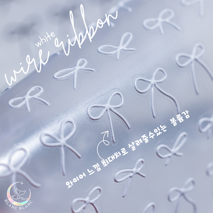 black&white wire ribbon
