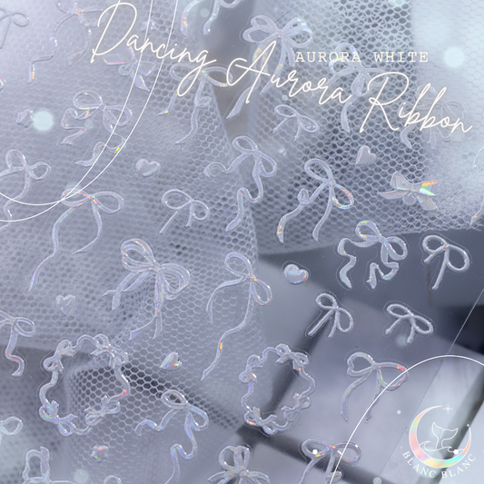 White Dancing Aurora Ribbon