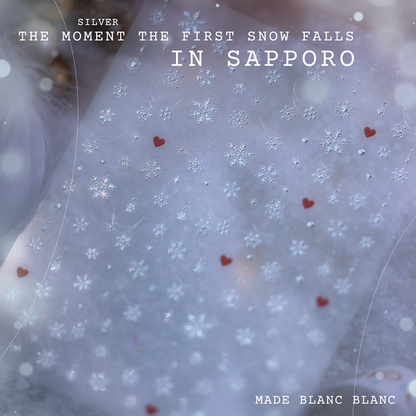 Silver the moment the first snow falls in Sapporo