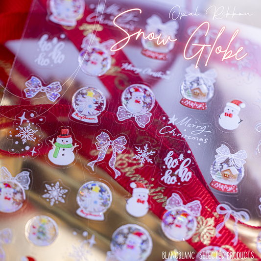 Opal Ribbon Snow Globe