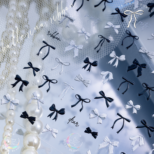 black&white ballerina ribbon