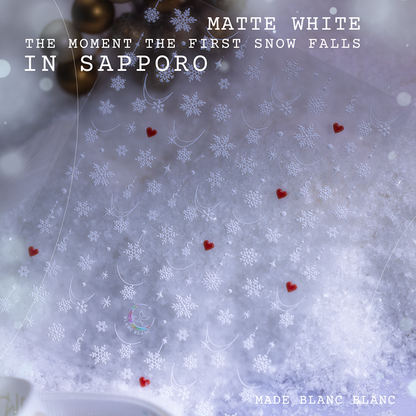 Matte White the moment the first snow falls in Sapporo