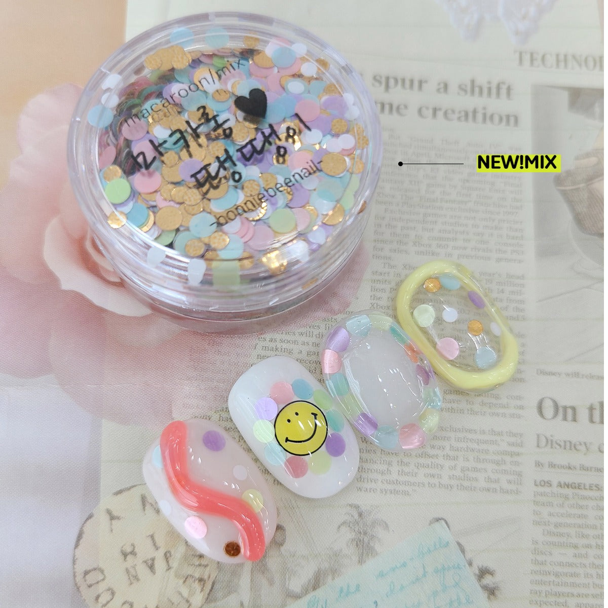 macaroon dot glitter