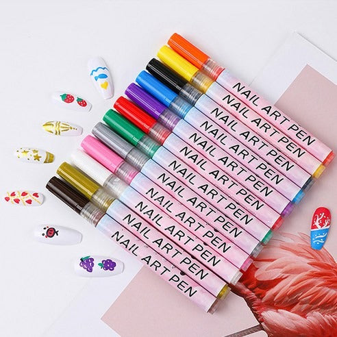 Nail Art Pen Set (12 Colors)