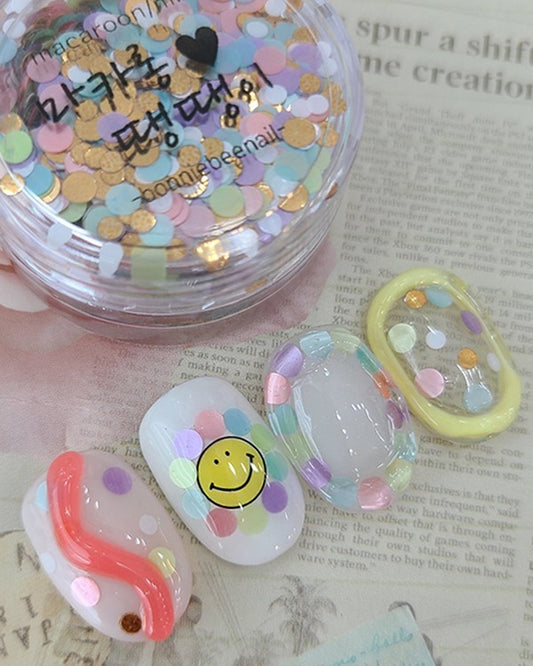 macaroon dot glitter