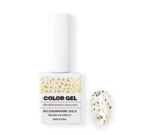 CHAMPAGNE Gold & Silver Glitter Gel