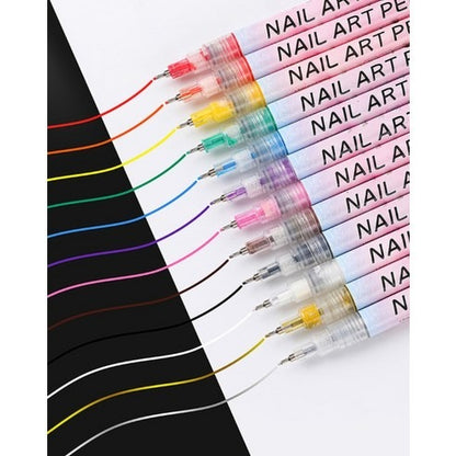 Nail Art Pen Set (12 Colors)