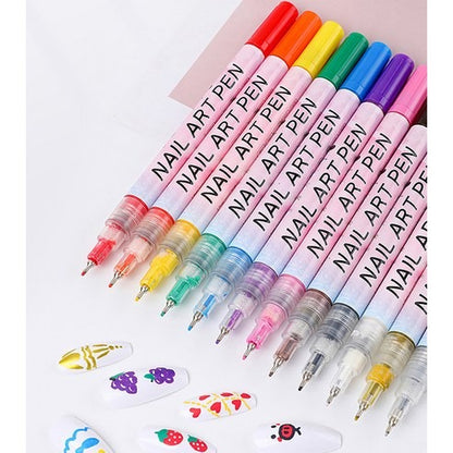 Nail Art Pen Set (12 Colors)