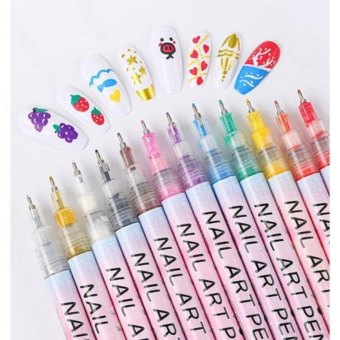 Nail Art Pen Set (12 Colors)