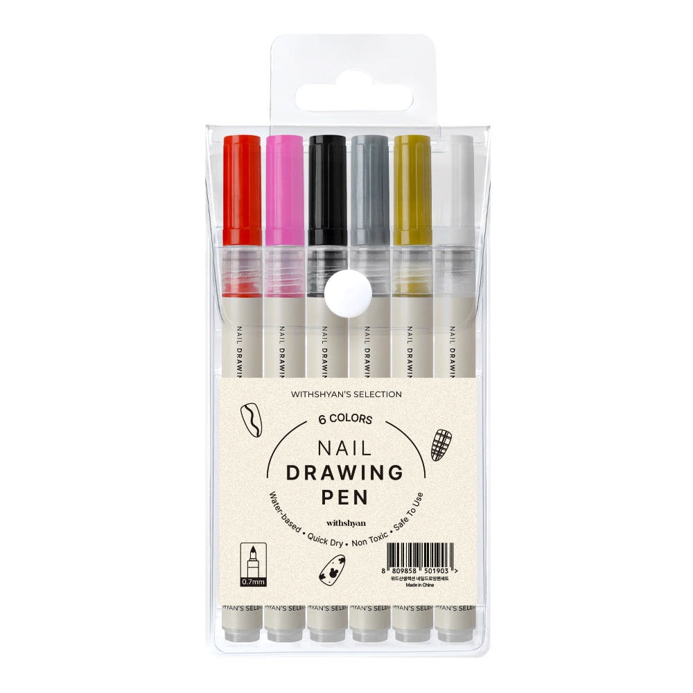 Nail Drawing Pen Set (6 Colors)