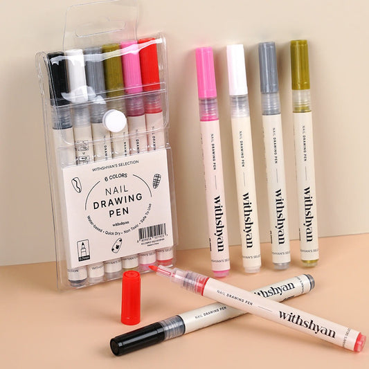 Nail Drawing Pen Set (6 Colors)